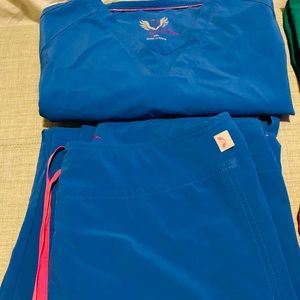 Smitten brand scrub set- Royal Blue